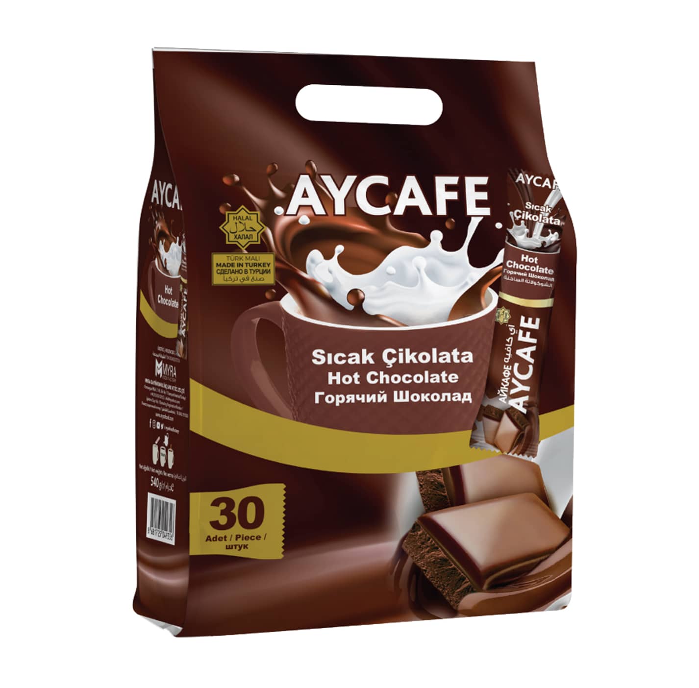 Aycafe Hot Chocolate Stick Coffee 30 Piece