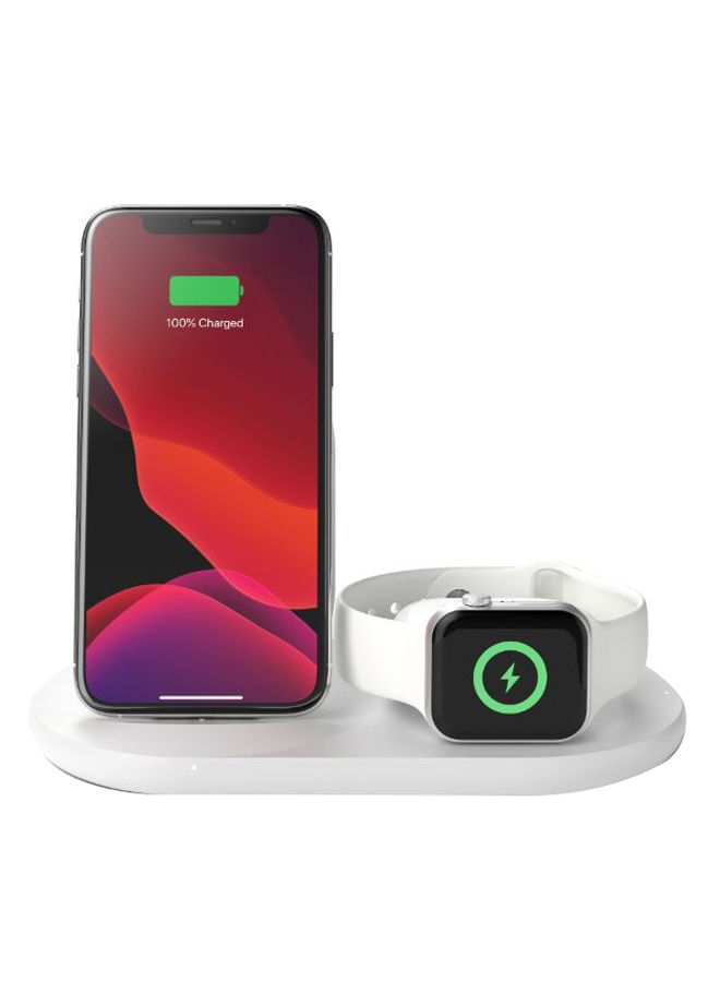 3in1 Wireless Charger or iPhone/Apple Watch/Airpods 7.5W - White