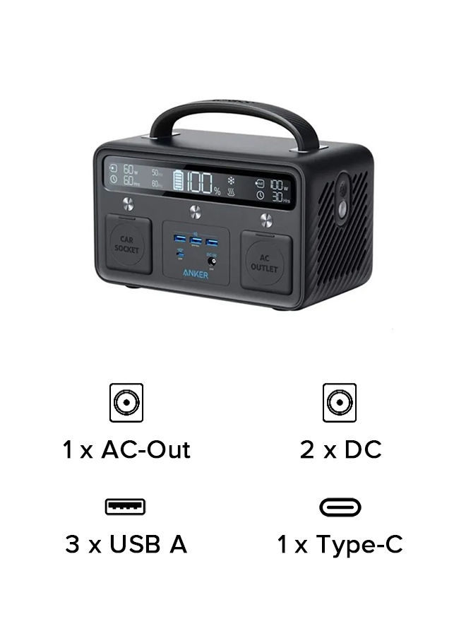 108000 mAh Portable Power Station, PowerHouse II 400, 300W/388.8Wh Portable Power Station, 230V AC Outlet/60W USB-C Power Delivery Portable Generator for Road Trips, Camping, Emergency Power, and More Black