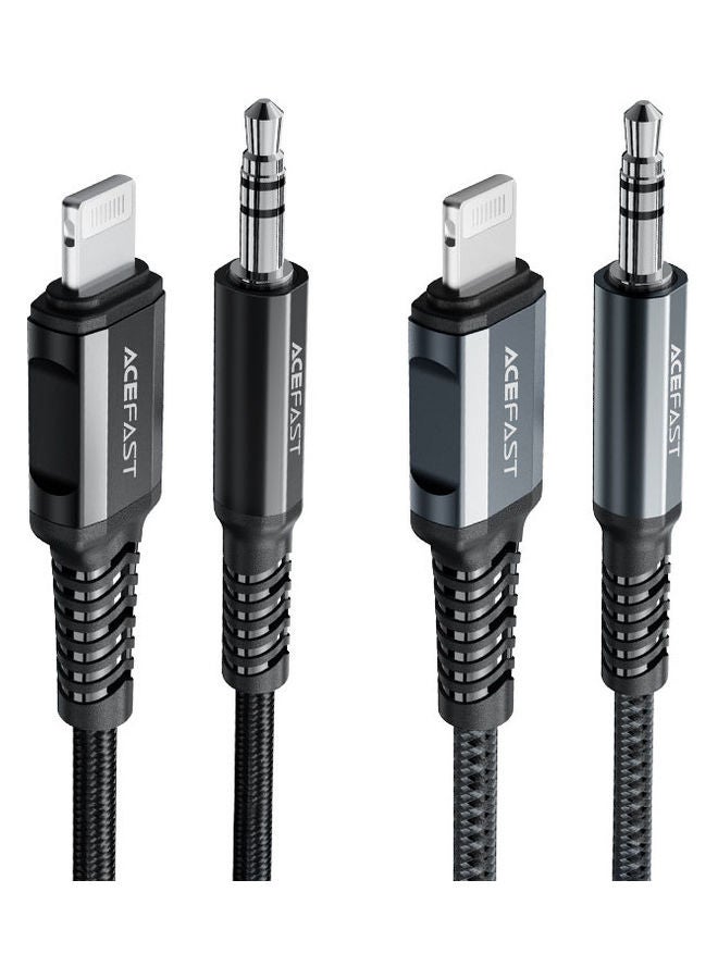 C1-06 Lightning To 3.5mm Aluminum Alloy Audio Cable Grey